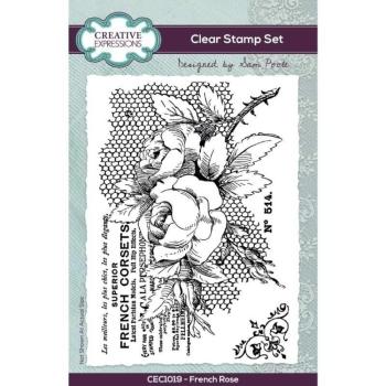 Creative Expressions - Stempel A6 "French Rose" Clear Stamps