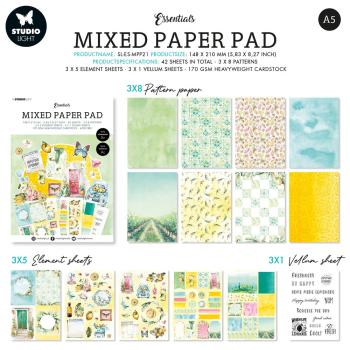 Studio Light - Designpapier A5 "Fresh Citrus" Mixed Paper Pad - 42 Bogen 