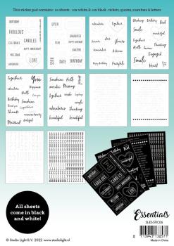 Studio Light - Aufkleber "Sentiments" Stickers - 20 Bogen 