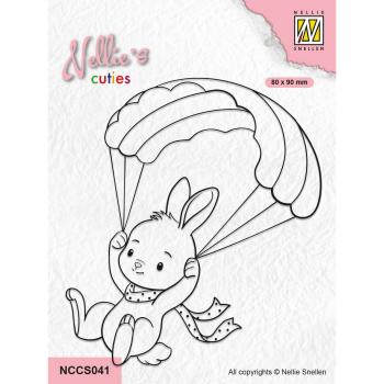 Nellie's Choice - Stempel "Parachuting Bunny" Clear Stamps Nellie´s Cuties 