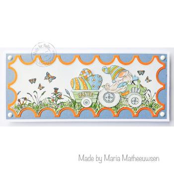 Nellie's Choice - Stempel "Easter Gnom on Tractor" Clear Stamps Nellie´s Cuties 