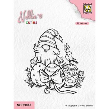 Nellie's Choice - Stempel "Easter Gnom wilth Little Birdy" Clear Stamps Nellie´s Cuties 