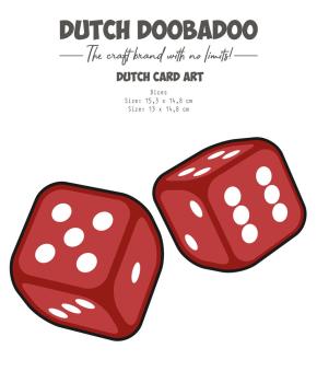 Dutch Doobadoo - Schablone A5 "Dices" Stencil - Dutch Card Art
