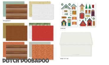 Dutch Doobadoo - Papier Kit "Christmas Scene" Crafty Kit - 12 Bogen