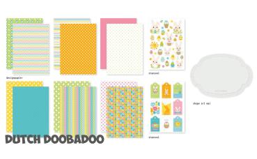 Dutch Doobadoo - Papier Kit "Easter Bunnies" Crafty Kit - 12 Bogen