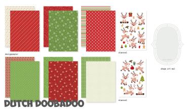 Dutch Doobadoo - Papier Kit "Rudolph" Crafty Kit - 12 Bogen