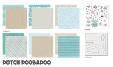 Dutch Doobadoo - Papier Kit "Seashore" Crafty Kit XL - 12 Bogen