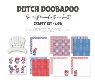 Dutch Doobadoo - Papier Kit "USA" Crafty Kit - 12 Bogen