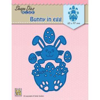 Nellie's Choice - Stanzschablone "Bunny in Egg" Shape Dies Blue