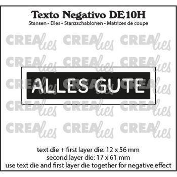 Crealies - Stanzschablone "Alles Gute" Texto Negativo Dies