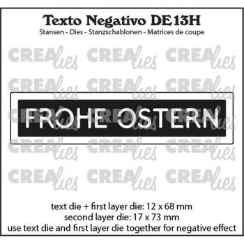 Crealies - Stanzschablone "Frohe Ostern" Texto Negativo Dies