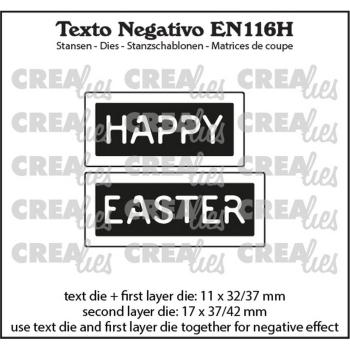 Crealies - Stanzschablone "Happy Easter" Texto Negativo Dies
