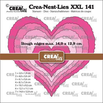 Crealies - Stanzschablone "Heart Rough Edges" Crea-Nest-Lies XXL Cutting Dies