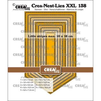 Crealies - Stanzschablone "Banner with little stripes" Crea-Nest-Lies XXL Dies