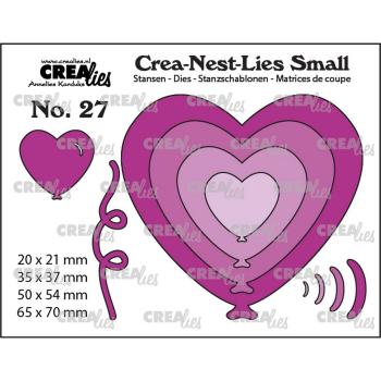 Crealies - Stanzschablone " Heart balloons " Crea-Nest-Lies Small Dies