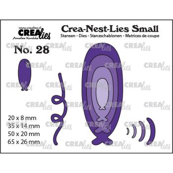 Crealies - Stanzschablone "Elongated ballons" Crea-Nest-Lies Small Dies