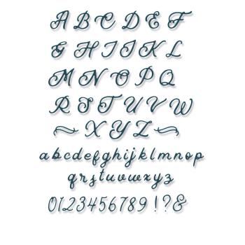 Sizzix - Stanzschablone "Scripted Alphabet" Thinlits Craft Dies