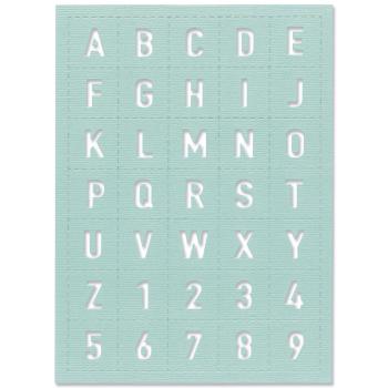 Sizzix - Stanzschablone "Tile Alphanumeric" Thinlits Craft Dies