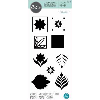 Sizzix - Stempel "Geo Repeat" Layered Clear Stamps