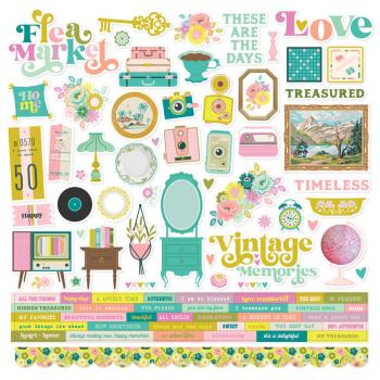 Simple Stories - Aufkleber "Flea Market" Cardstock Sticker 