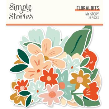 Simple Stories - Stanzteile "My Story " Die Cuts - Floral Bits