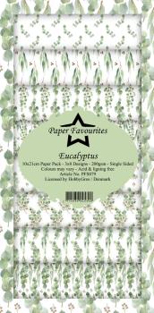 Paper Favourites - Designpapier "Eucalyptus " Slim Paper Pack 3x8 Inch - 24 Bogen