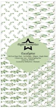 Paper Favourites - Designpapier "Eucalyptus " Slim Paper Pack 3x8 Inch - 24 Bogen