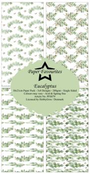 Paper Favourites - Designpapier "Eucalyptus " Slim Paper Pack 3x8 Inch - 24 Bogen