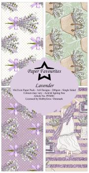 Paper Favourites - Designpapier "Lavender " Slim Paper Pack 3x8 Inch - 24 Bogen