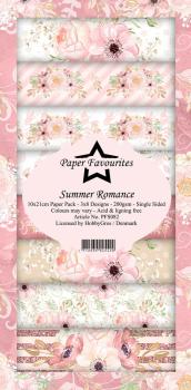 Paper Favourites - Designpapier "Summer Romance " Slim Paper Pack 3x8 Inch - 24 Bogen