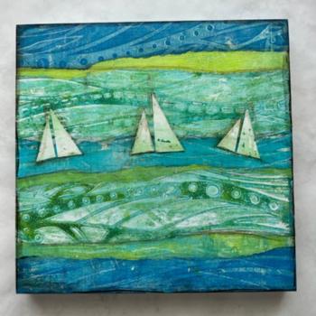 The Crafters Workshop - Schablone 6x6 Inch "Calm Waves" Stencil