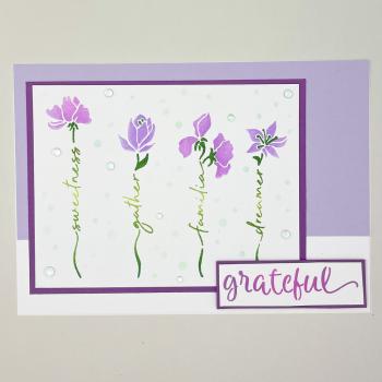 The Crafters Workshop - Layered Schablone 5,5x4,25 Inch "Word Flowers" Stencil