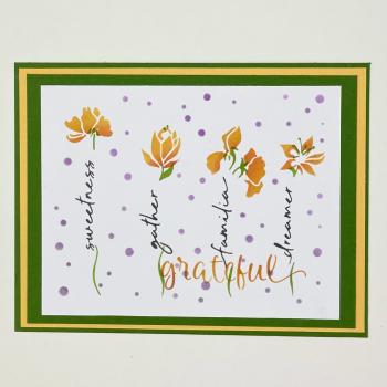 The Crafters Workshop - Layered Schablone 5,5x4,25 Inch "Word Flowers" Stencil