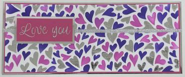 The Crafters Workshop - Layered Schablone 8,5x11 Inch "Groovy Hearts" Slimline Stencil