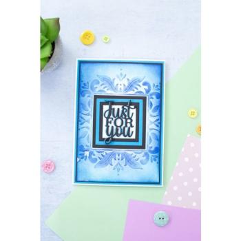 Gemini - Prägefolder & Stanzschablone "Stylish Square" 3D Embossing Folder & Nesting Dies 