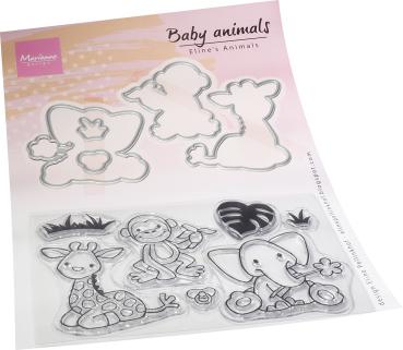 Marianne Design - Stempel & Stanzschbalone "Baby Animals" Clear Stamps & Dies