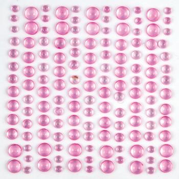 Craft Consortium - Halbperlen "Pink" Adhesive Dew Drops 143 Stk.