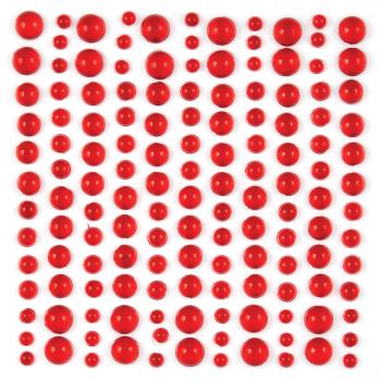 Craft Consortium - Halbperlen "Red" Adhesive Dew Drops 143 Stk.