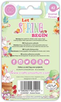 Craft Consortium - Adhesive Enamel Flowers "Let Spring Begin"