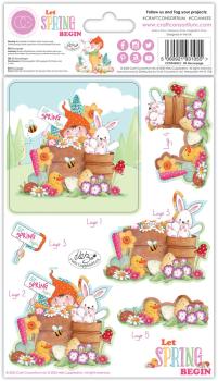 Craft Consortium 3D Decoupage Set "Let Spring Begin" 10 Bogen