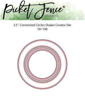 Picket Fence Studios - Stanzschablone "Connected Circles 2.5 Inch Shaker Creator" Dies 