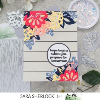 Picket Fence Studios - Stanzschablone "Layering Flora: Fantasy Floweret" Dies 5x7 Inch