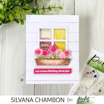 Picket Fence Studios - Stanzschablone "Pretty Flower Box and Window" Dies 5x7 Inch