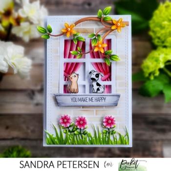 Picket Fence Studios - Stanzschablone "Pretty Flower Box and Window" Dies 5x7 Inch