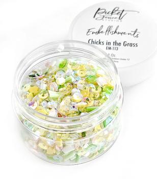 Picket Fence Studios - Streuteile "Chicks in the Grass" Embellishment