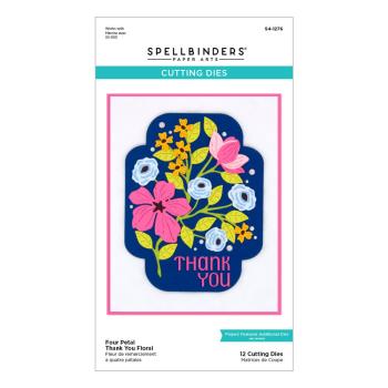 Spellbinders - Stanzschablone "Four Petal Thank You Floral" Dies