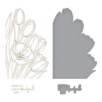 Spellbinders - Glimmer Hot Foil Plate "Wonderful Tulips"