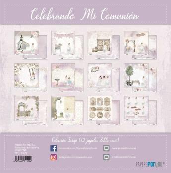 Papers For You - Designpapier "Celebrando Mi Comunión Niña Rubia" Scrap Paper Pack 30,5 x 32 cm - 12 Bogen