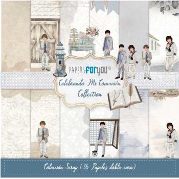 Papers For You - Designpapier "Celebrando Mi Comunión Niños" Scrap Paper Pack 6x6 Inch - 36 Bogen  