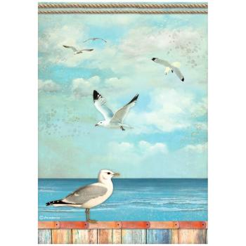 Stamperia - Decopatch Papier "Seagulls" Decoupage A4 - 6 Bogen  